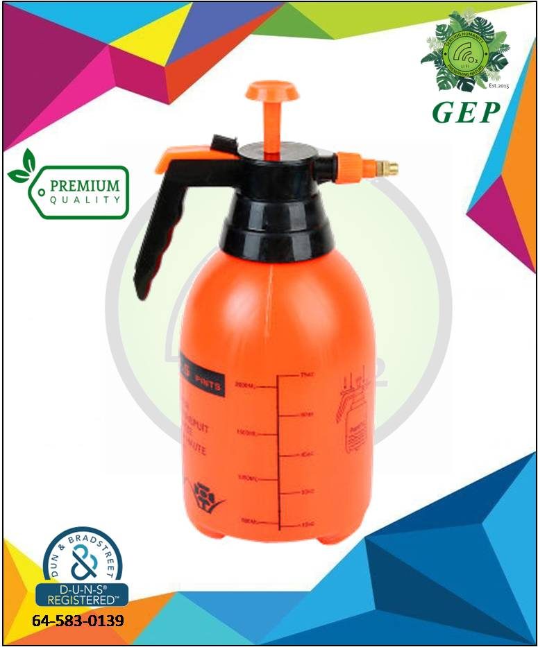 2 Liter Pump Bottle Pressure Water Sprayer Handheld Garden Sprayer Also Sprays Chemicals and Pesticides