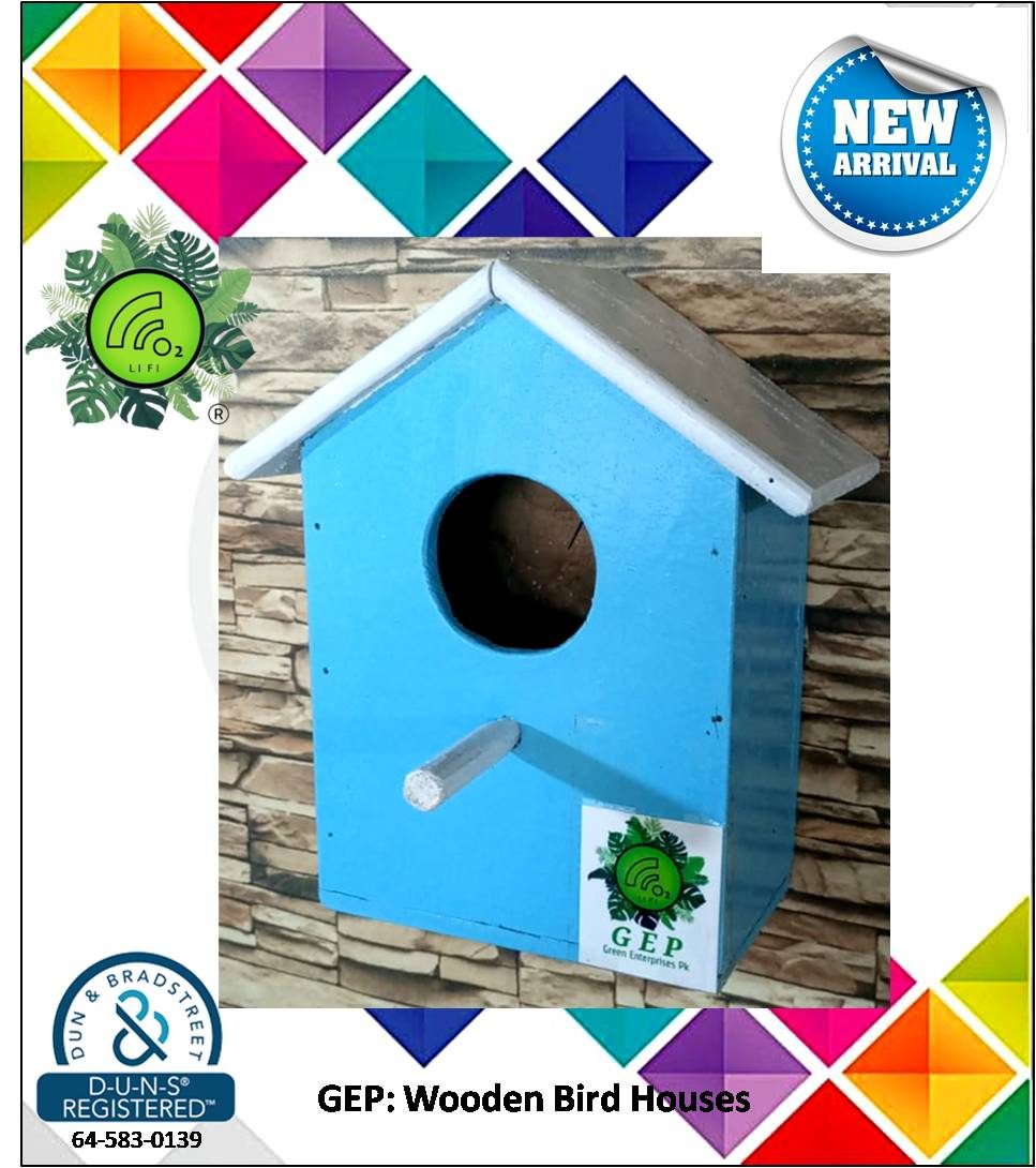 GEP Wooden Bird Houses for Garden and Home Décor in Beautiful Colors (view 3)