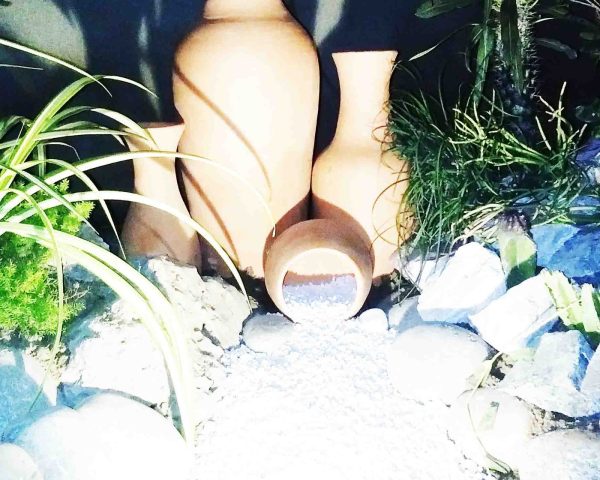 Evening garden lighting